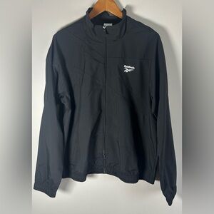 Reebok Classic Vector All Black Men's Nylon Track Jacket XL NWOT Never Worn